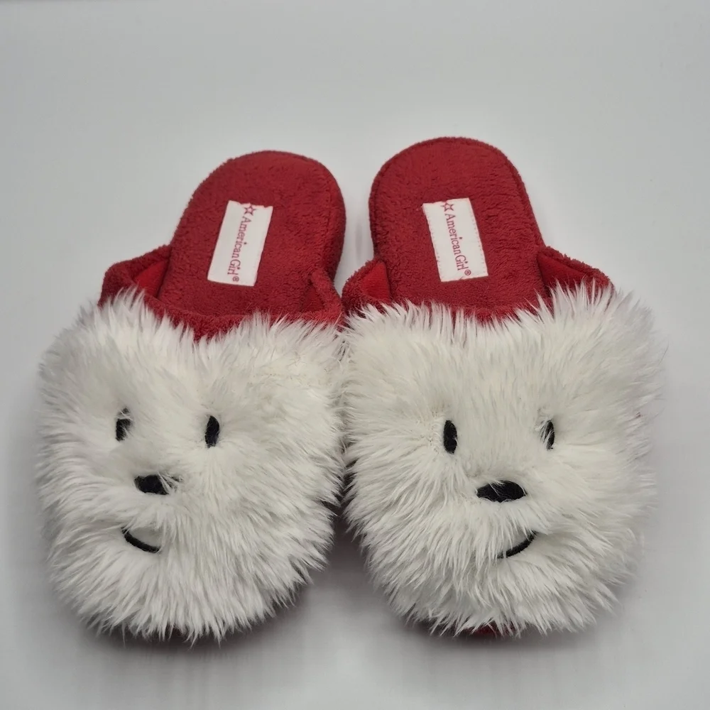 American Girl Red and White Kids Slippers